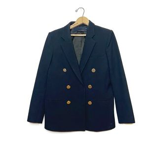Zara Navy Blazer with Gold Buttons